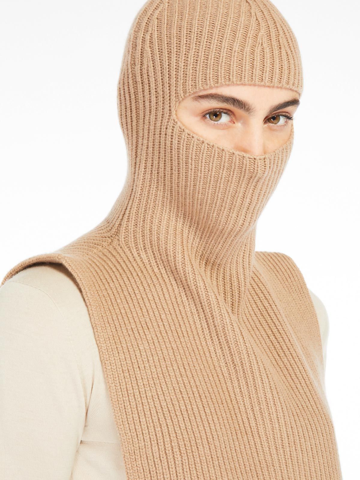 【MAX MARA】 Cashmere Livigno Poncho Camel Max Mara cashmere women's poncho | Quaranta Boutique